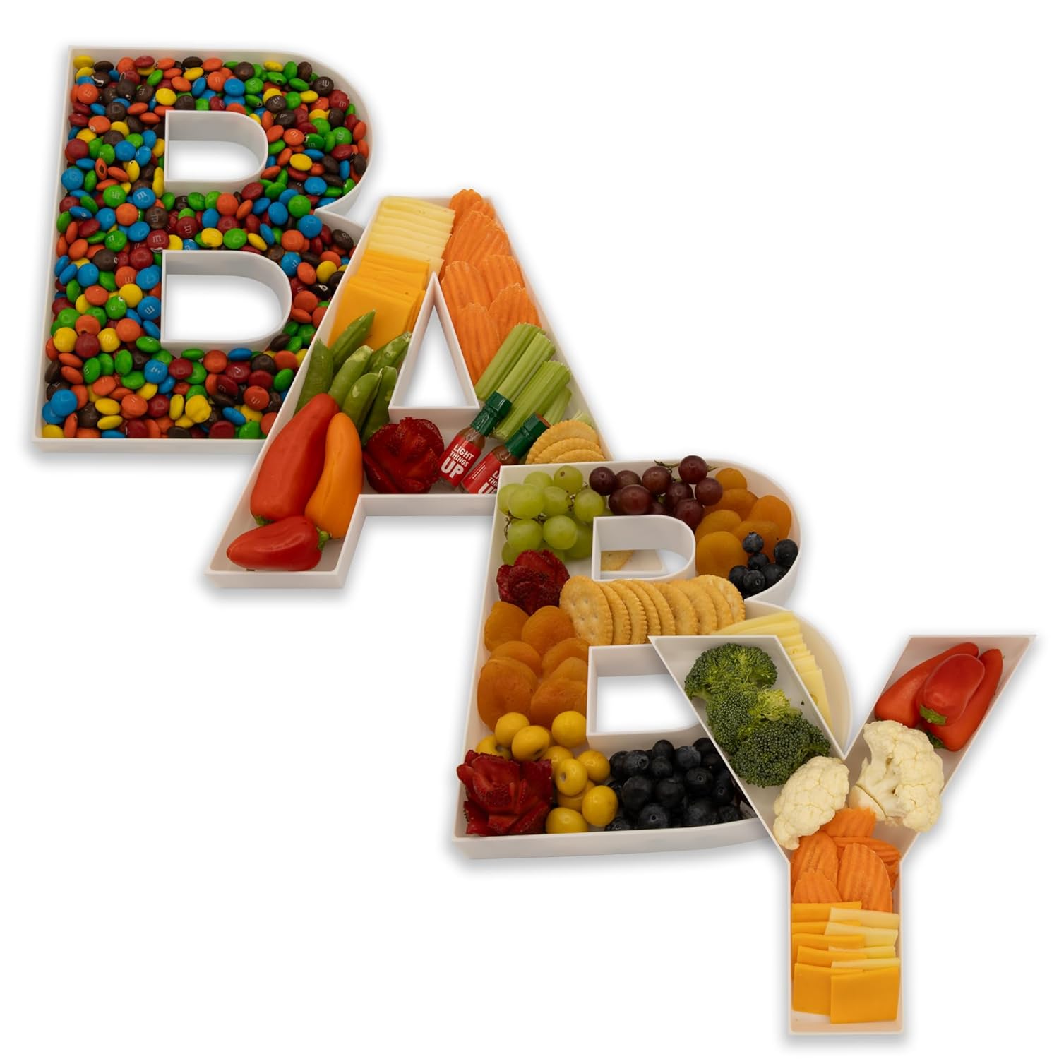 Baby Food Stuff - Lebensmittel befüllbare Buchstaben geformt Süßigkeiten Blume
