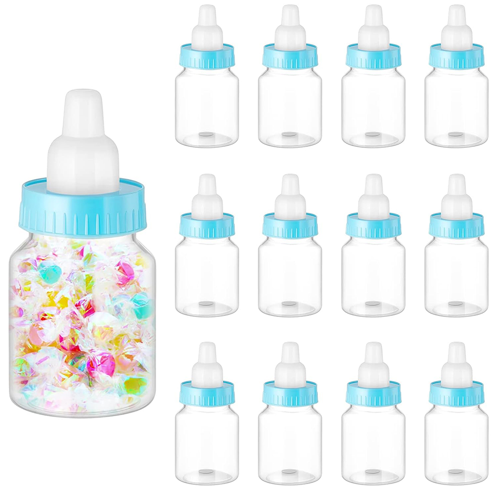 Baby Food Stuff - 12 Stücke Babyflasche Babypartybevorzugung Kunststoff Süßigkeitenflasche