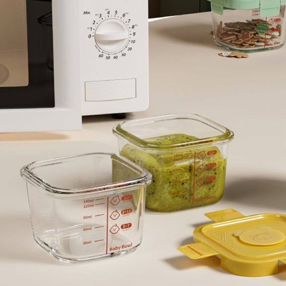 Baby Food Jars Glass - Neue 170ml Lebensmittel-Aufbewahrungsbox, Gefrier- und Mikrowellengeeignet,