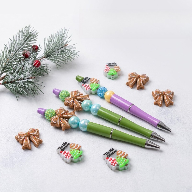 Baby Food Pacifier - 20 Stück Silikonperlen Weihnachts-Fokusperlen Lebensmittelechtes Silikon