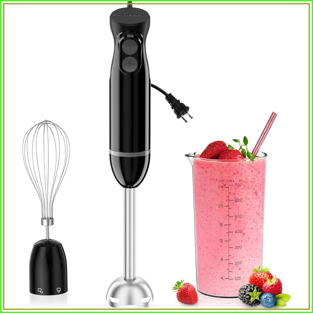 Baby Food Blender - 3-in-1 Stabmixer mit 2 Geschwindigkeitsstufen, Eierschneebesen
