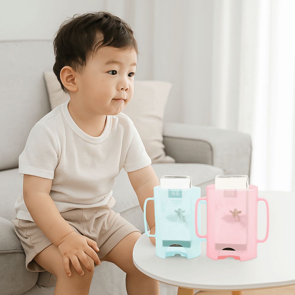Baby Food Pouches Reusable - Tragbarer Kunststoff-Quetschbeutelhalter, komfortabler, wiederverwendbarer Lebensmittelbeutelhalter mit