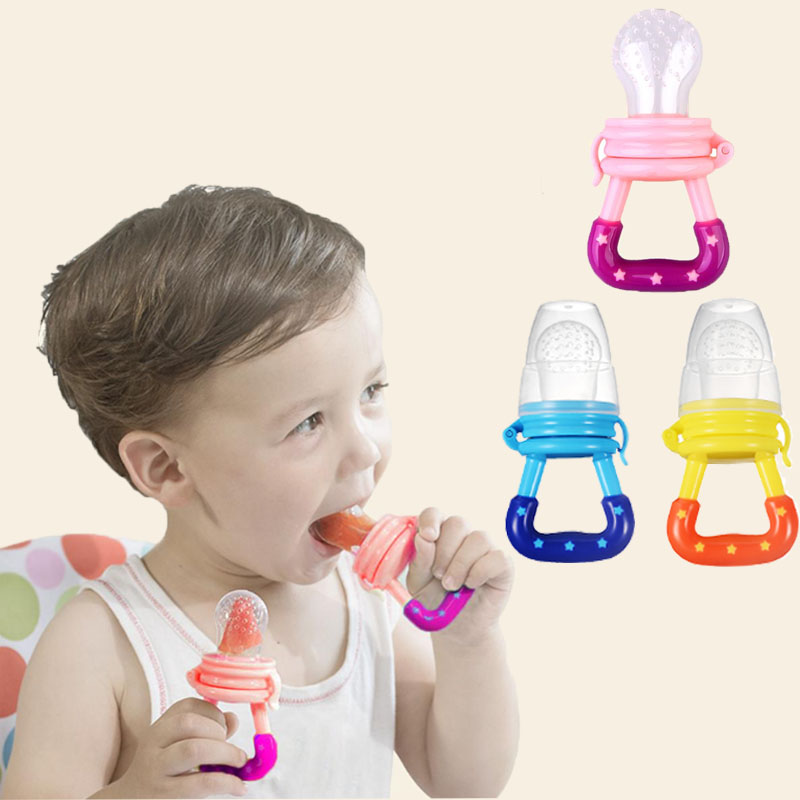Baby Food Guide - Babynahrungs-Futterspender, Obst-Futterspender, Schnuller, Säuglings-Beißspielzeug, Beißring für