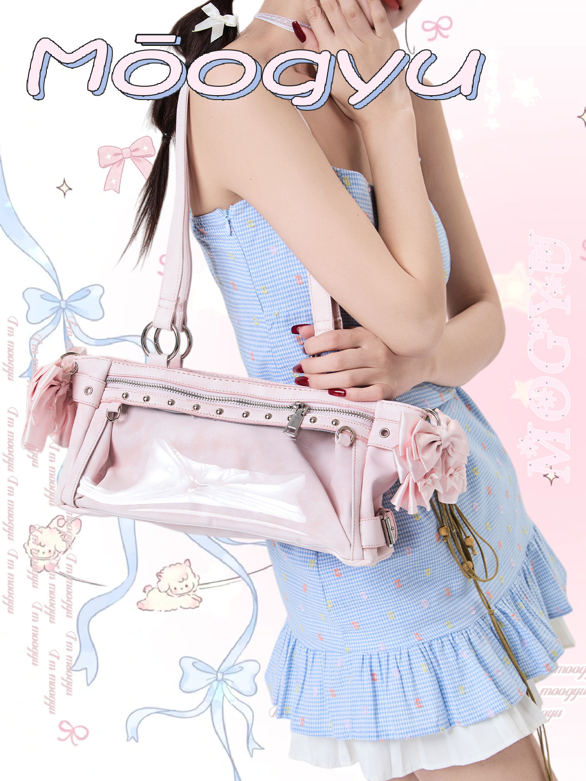 Baby Food Japanese - Japanische Original-Sweet-Bow-Unterarmtasche im Mädchen-Stil, kleine Tasche