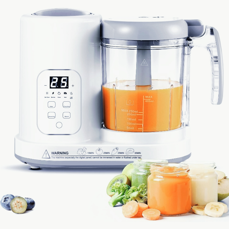 Baby Food Blender - Baby-Nahrungszubereiter Dampfgarer Mixer 4-in-1 Automatischer Dampfgarer