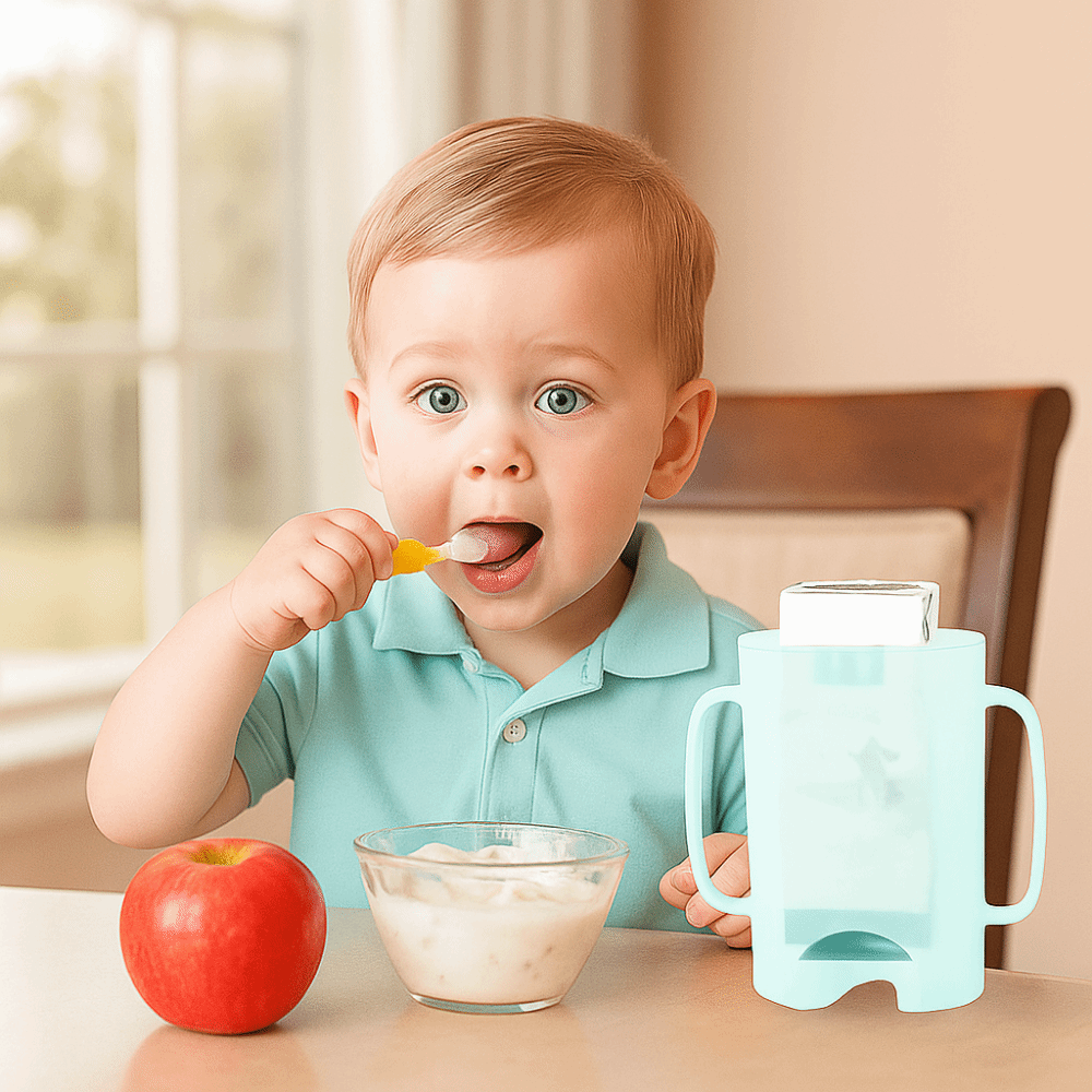 Baby Food Pouches Reusable - Quetschbeutelhalter aus Kunststoff, bequemer, quetschsicherer Lebensmittelbeutelhalter