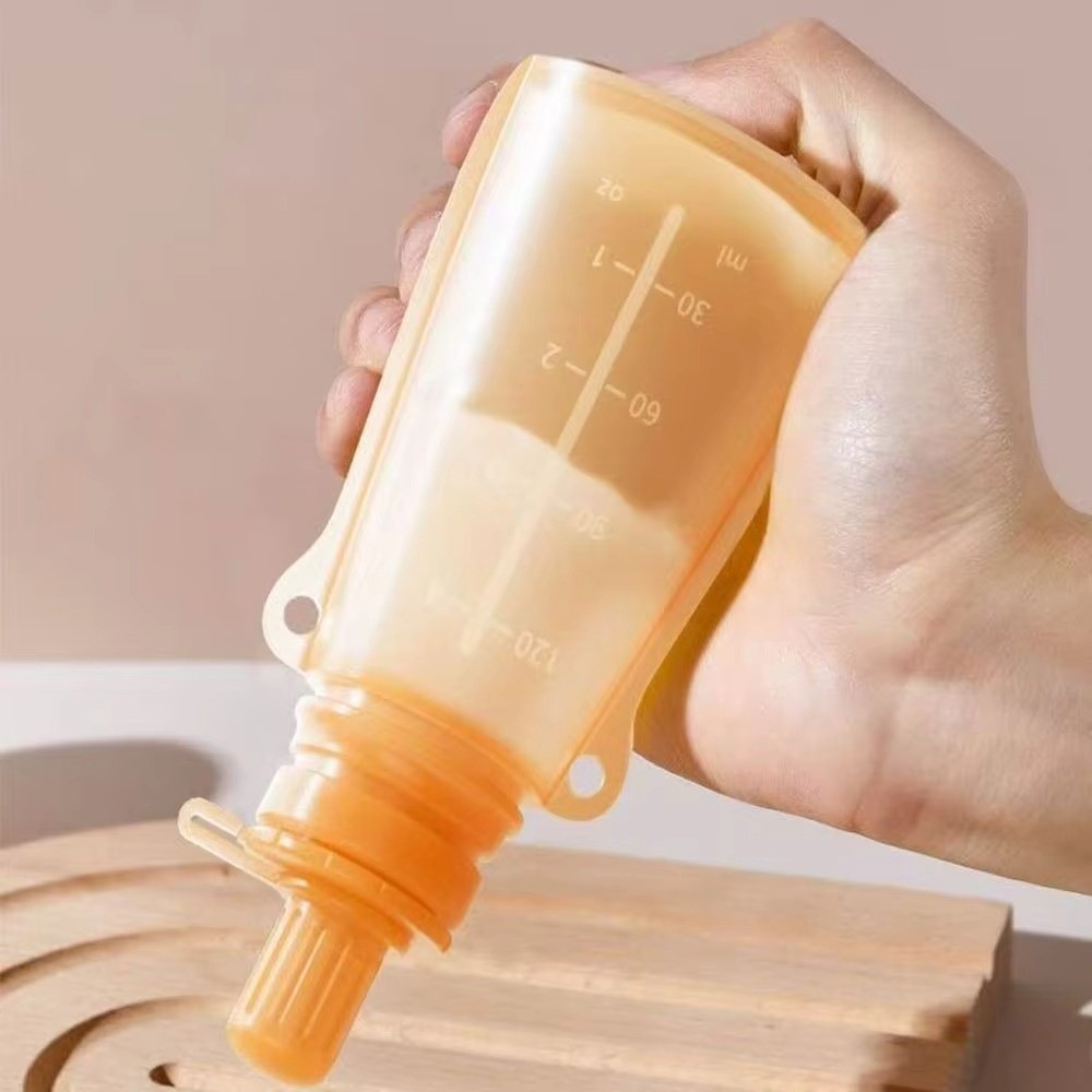 Baby Food Pouches Reusable - BPA-freier Babynahrungsbeutel, auslaufsichere Versiegelung, wiederverwendbarer Silikon-Milchspeicherbeutel,