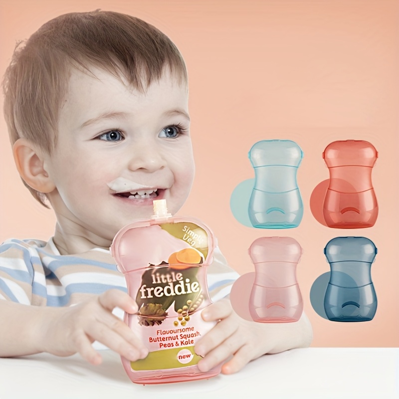 Baby Food Pouches Reusable - Quetschsicherer Lebensmittelbeutel, tragbarer Futterbecher für und