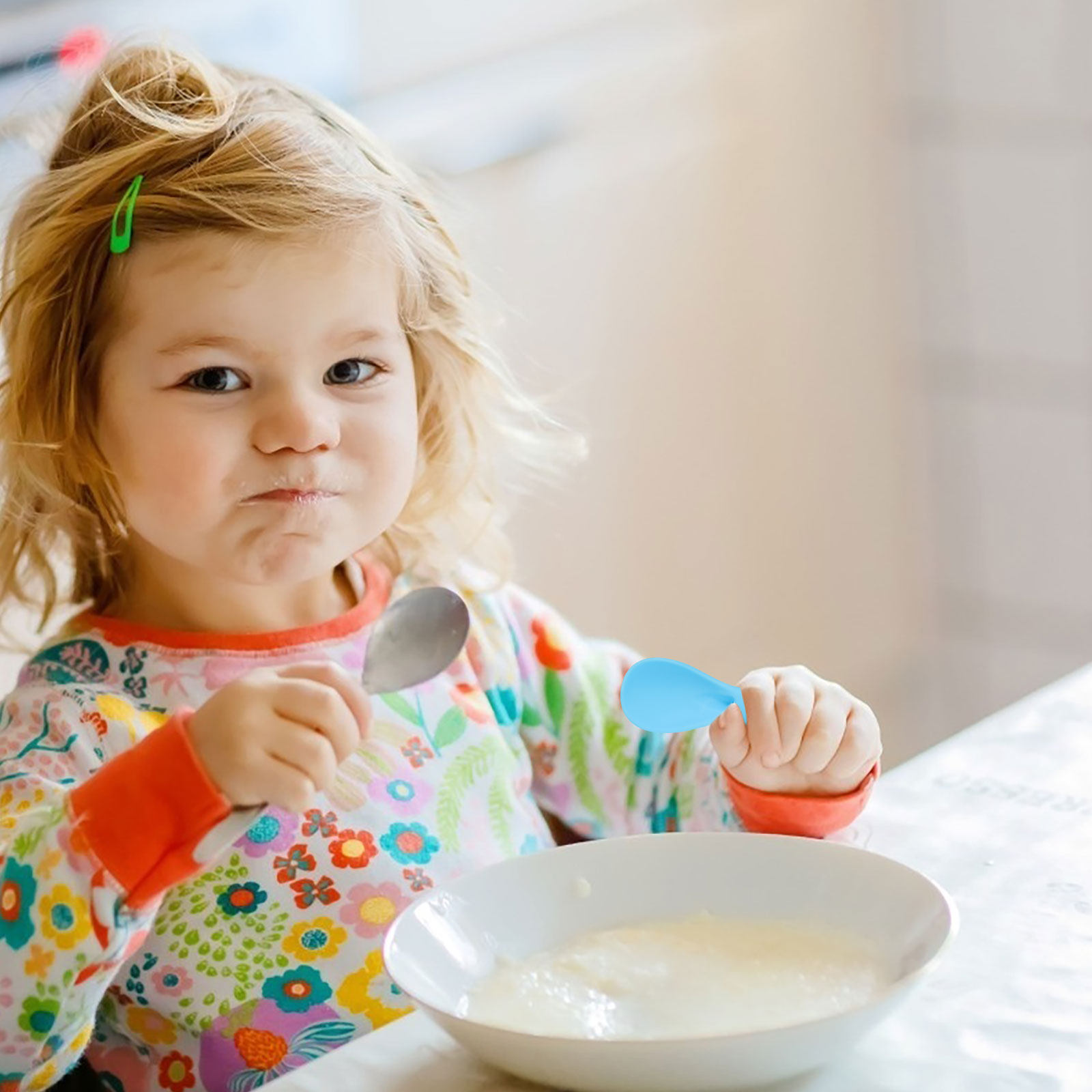Baby Food Pouches Reusable - 4 Stück Weiche Silikon-Babynahrungslöffel-Aufsätze für Wiederverwendbare