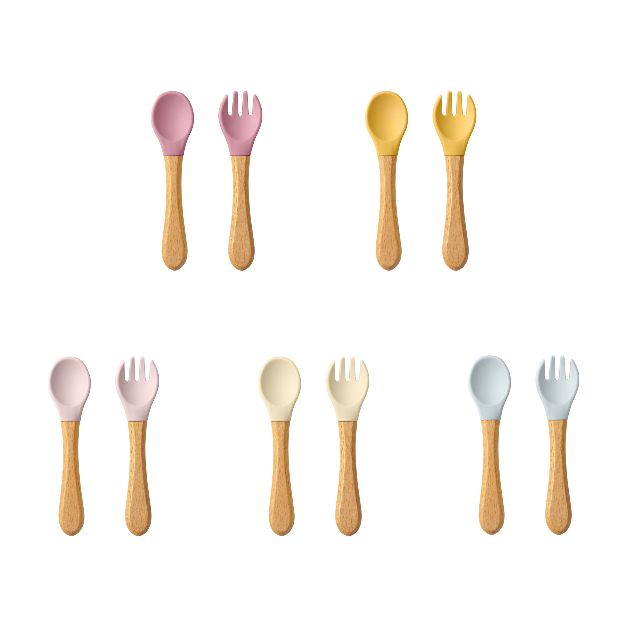 Baby Food Guide - 2PCS Baby Lernen Löffel Utensilien Set