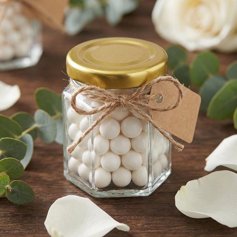 Baby Food Jars Glass - Großpackung Mini Sechseckige Gläser mit Deckel