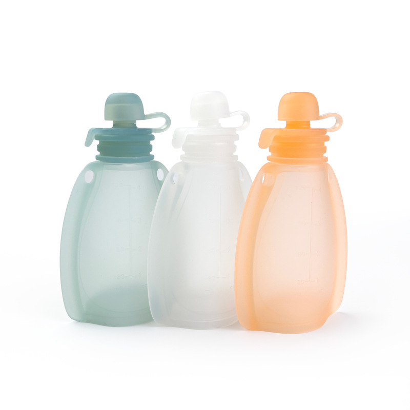 Baby Food Pouches Reusable - Babynahrungsbeutel, wiederverwendbar, Squeeze-Aufbewahrungsbehälter, Taschen, Trinkpüree, Muttermilchflasche,