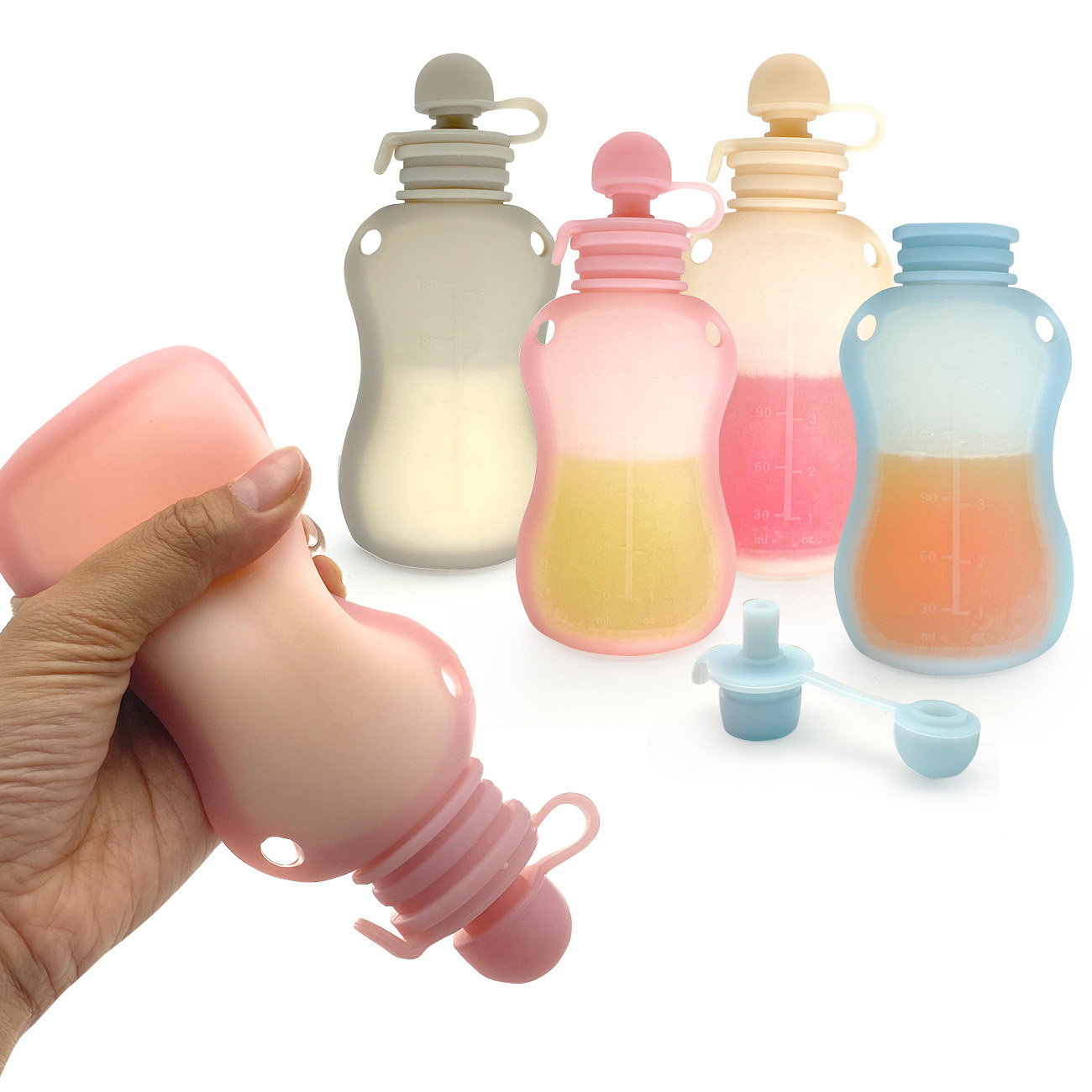 150 ml praktischer Milch-Aufbe – Baby Food Pouches Reusable Bewertung und Preis