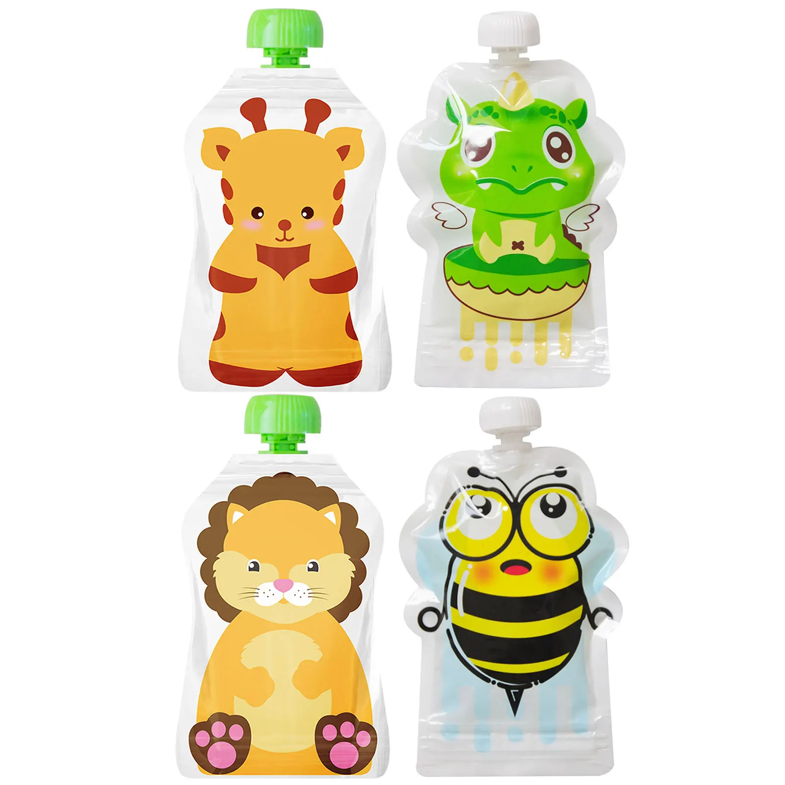 4 Stück Lebensmittel-Aufbewahr – Baby Food Pouches Reusable Bewertung und Preis
