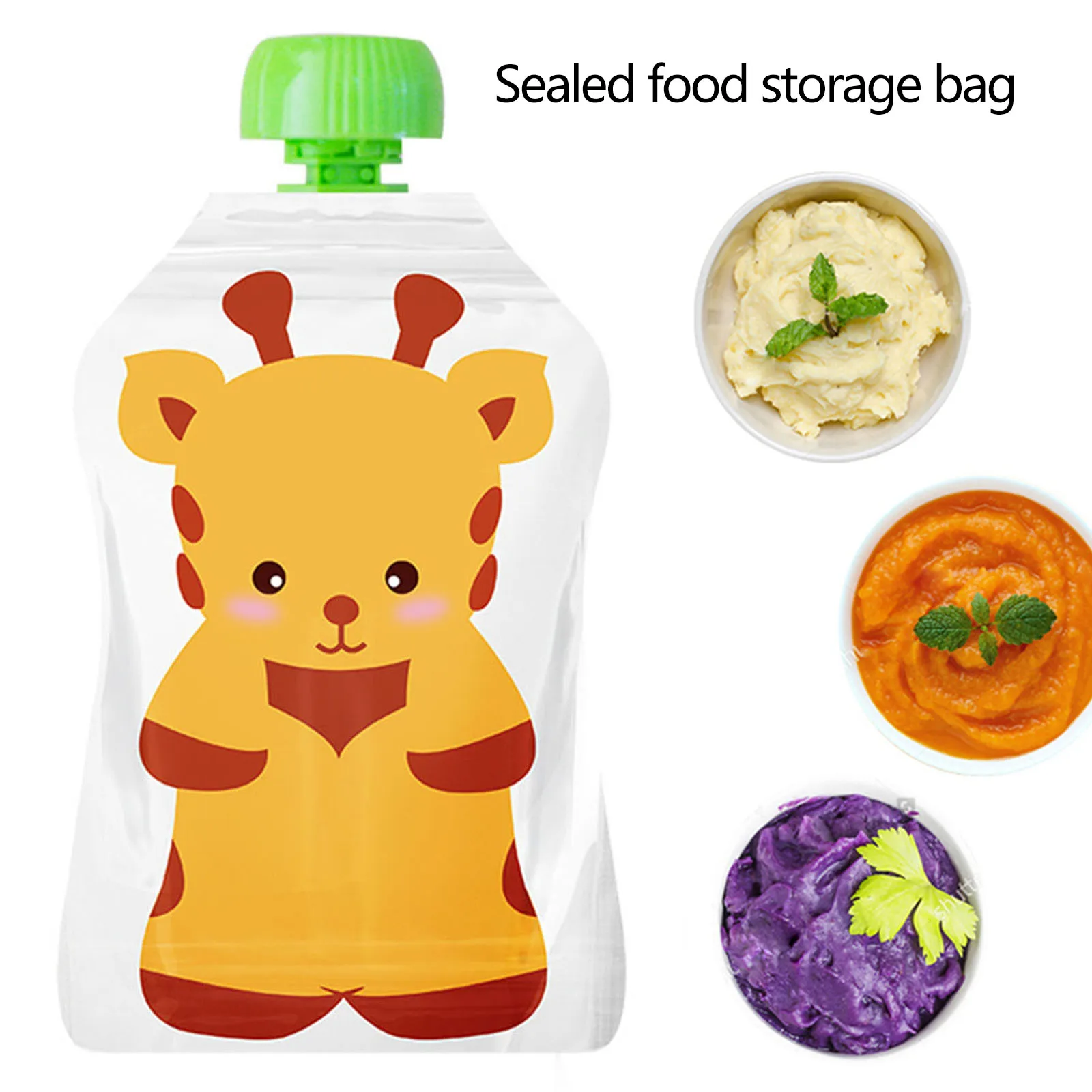 4 Stück Lebensmittel-Aufbewahr – Baby Food Pouches Reusable Bewertung und Preis
