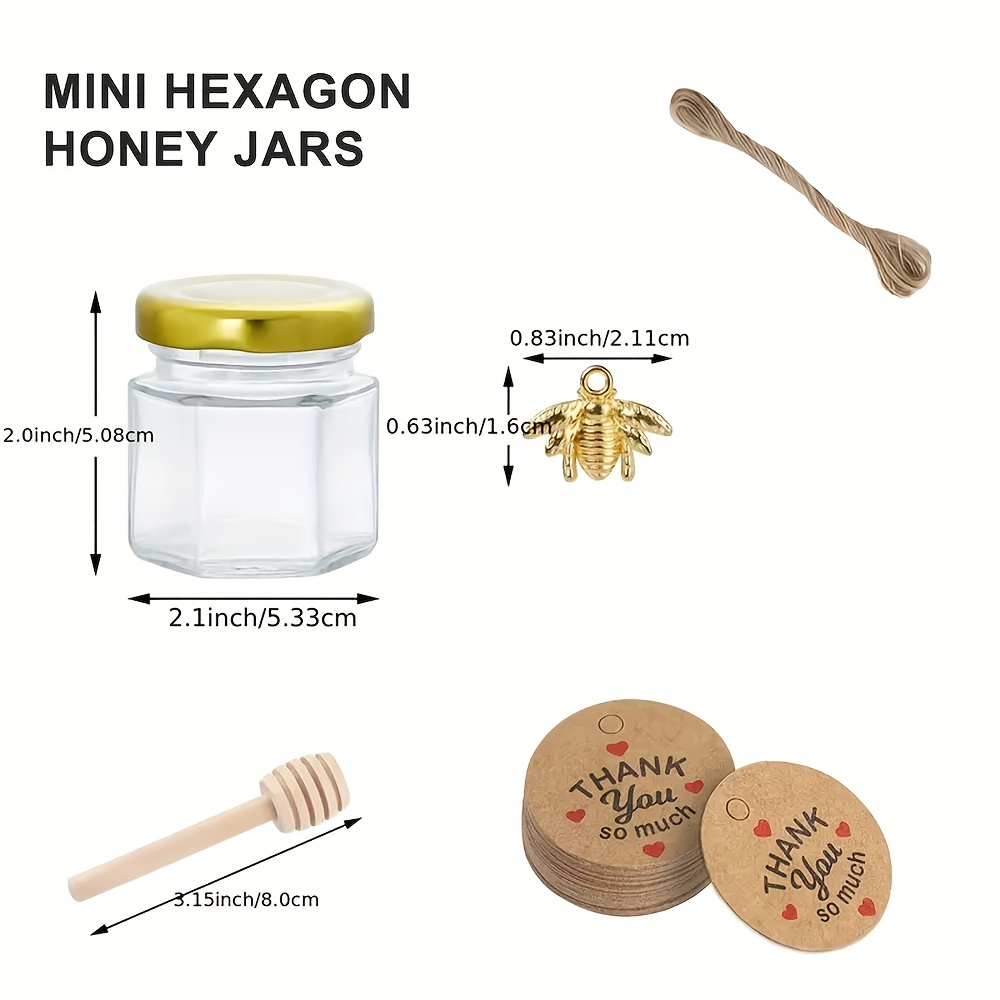 1,5oz, Sechseckige Mini-Honigg – Baby Food Jars Glass Bewertung und Preis